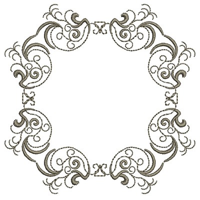 Matriz de matriz Matriz De Bordado Moldura Provençal 127